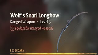 How to get Legendary Bow in Enshrouded  Wolfs Snarl Longbow [upl. by Madge]