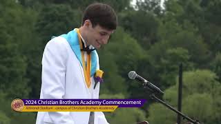 CBA Salutatorian Speech 2024 Funny — Max Lachut [upl. by Odlanyer]