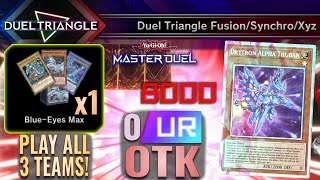 Cheapest Duel Triangle 3 Teams Deck 0 UR Drytron BlueEyes Max SD OTK  YuGiOh Master Duel [upl. by Arodnahs968]