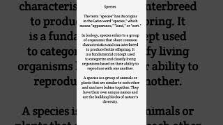 Species Species SpeciesDefinition SpeciesMeaning SpeciesBiology [upl. by Allwein]