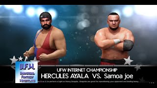 UFW  Hercules Ayala vs Samoa Joe  UFW internet Championship [upl. by Isadora12]