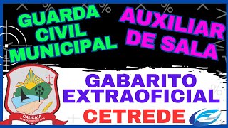 AUXILIAR DE SALA GUARDA MUNICIPAL CAUCAIAGABARITO EXTRAOFICIAL matemática cetrede [upl. by Naryb]