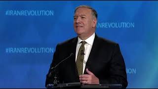 Former Sec of State Mike Pompeo addresses the Washington Summit In Support Of Iran Revolution [upl. by Odravde124]