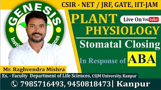 Stomatal Closing  Plant Physiology  CSIR NETJRF  Life science  GATE DBT [upl. by Leahcimnhoj918]