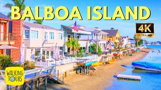 Millionaires Island  Balboa Island  Frozen Banana Stand  4K Walking Tour [upl. by Irahc342]