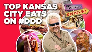 Top Kansas City Eats on DDD with Guy Fieri  Diners DriveIns and Dives  Food Network [upl. by Hadeis423]