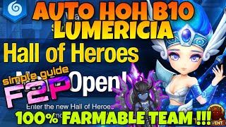 F2P AUTO HOH LUMERICIA THE WATER SYLPHID SUMMONERS WAR [upl. by Halette]