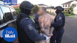 NSW police arrest 17 in alleged Rebels bikie gang raids [upl. by Sapers]