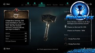 Assassins Creed Valhalla How to Get Mjolnir Thors Hammer amp Full Thors Armor Set Worthy Trophy [upl. by Schuler]