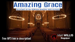 Amazing Grace with Harmony 4K  Highland Bagpipes [upl. by Kaete602]