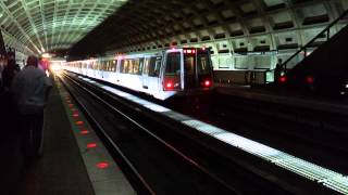 WMATA Red Line trains arriving at Judiciary Square station [upl. by Arraeit]