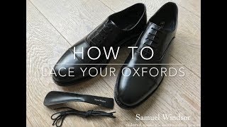 How to lace an Oxford shoe [upl. by Asyral811]