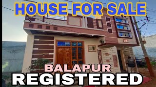 HYDERABAD HOUSE FOR SALE IN BALAPUR HYDERABAD HOUSE FOR SALE [upl. by Llerrut928]