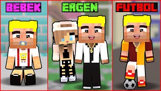 BEBEKLİKTEN FUTBOLCULUĞA EFEKANIN HAYATI 😱  Minecraft [upl. by Reahard]