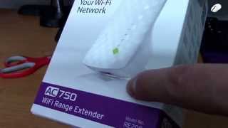 Uniwersalny wzmacniacz sieci bezprzewodowej TPLink AC750 RE 200 Unboxing [upl. by Anetta491]