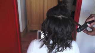 Lissagebouclage des cheveux en transition avec repousses  GHD [upl. by Nylde128]