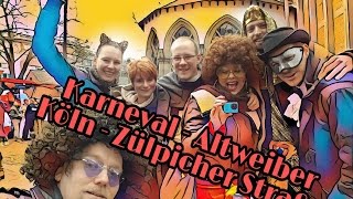 Karneval in Köln I Altweiberfastnacht I Feiern an der Zülpicher Straße [upl. by Llehsar]