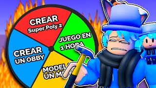 HICE UN JUEGO EN ROBLOX EN SOLO 1 HORA PERO UNA RULETA DECIDE COMO SERA  iSMasterRoblox [upl. by Yemac]