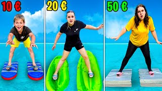 Celui Qui Peut Marcher Sur Leau Gagne 10€ Vs 20€ Vs 50€ Challenge [upl. by Desmond603]