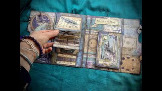 Stamperia Cosmos Folio Journal flip through [upl. by Scevour]