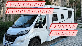 Wohnmobil Führerschein C1 über 35 t  Kosten Ablauf [upl. by Ernie]