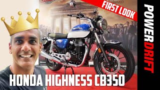 Honda Highness CB350  First look walkaround  PowerDrift [upl. by Akimahs]