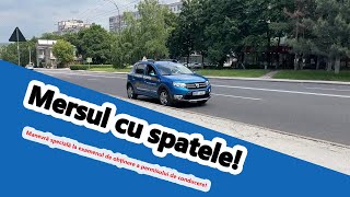 Mersul cu spatele Manevră specială la examenul de obținere a permisului de conducere [upl. by Aytida]