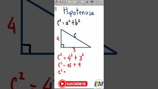 Fórmula de LA HIPOTENUSA en 1 Minuto shorts [upl. by Mulvihill]