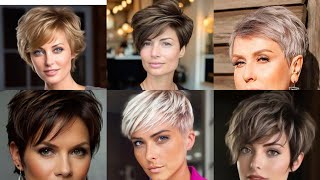 pinterest short hairstyles For Women Over 50 short shag Haircuts [upl. by Abbub]