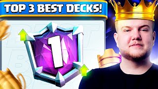 TOP 3 BEST DECKS TO PUSH IN CLASH ROYALE [upl. by Akkire]