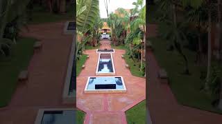 🦚 Barcelo Maya Palace Courtyard Mayan Riviera Mexico in the early morning [upl. by Sihunn]