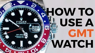 How to use a GMT Watch Function  Rolex GMTMaster II  Crown amp Caliber [upl. by Ynnot]