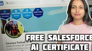 I have done 2 SALESFORCE AI certificate for FREE in 7 days  Worth 36000 RS [upl. by Angelica]