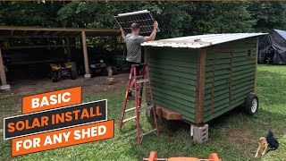 Basic Solar Install For Any Shed [upl. by Hedberg]