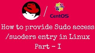 How to give Sudoers entry amp sudo access to a user in Linux Part  I  Hindi [upl. by Berkly578]