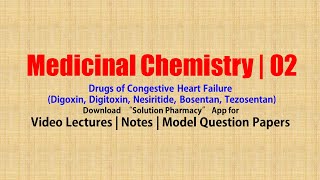 Medicinal Chemistry II 46 Drugs of Congestive Heart Failure Digoxin Digitoxin Nesiritide [upl. by Edge]