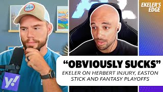 Ekelers Edge Year of the backup QB Ekeler reacts to Herberts injury  Yahoo Sports [upl. by Wemolohtrab]