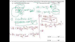 Grade 11 maths Lower bound and upper bound part 2 worksheet B  video 2 [upl. by Essined]