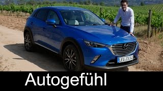 Allnew Mazda CX3 FULL REVIEW test driven 2016 small SUV sports  center line  Autogefühl [upl. by Orelia464]