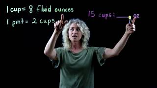 Converting Pints to Cups  Cups to Ounces Customary Conversion [upl. by Marcos]