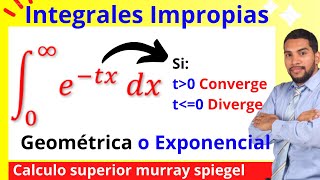 Integrales Impropias especiales de primera especie determinar la convergencia y divergencia etx [upl. by Yerak527]