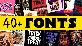 40 Fonts That Are Perfect For Halloween amp Scary Designs [upl. by Codd]