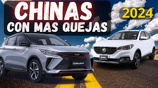 7 MARCAS de AUTOS CHINOS con más QUEJAS 2024 [upl. by Krever799]