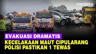 Dramatis DetikDetik Evakuasi Kecelakaan Maut Beruntun di Tol Cipularang 1 Orang Tewas [upl. by Bendicta]