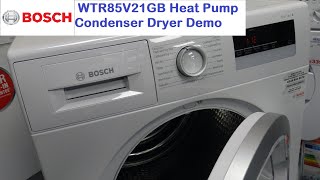 Bosch WTR85V21GB Heat Pump Condenser Dryer [upl. by Oiznun104]