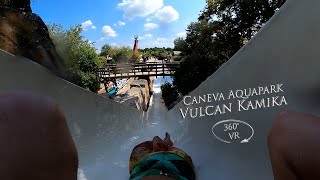 Caneva Aquapark Vulcan Kamika Left 360° VR POV Onride [upl. by Euqinamod]