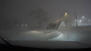 Erie County plow overturns at Lakeview Road Route 20 [upl. by Brawner]