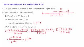 L094 Memorylessness of the Exponential PDF [upl. by Athena]