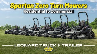 RESIDENTIAL amp COMMERCIAL ZERO TURNS  Spartan Zero Turn Mowers [upl. by Enelia]