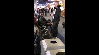 Kamaru Usman confronts Colby Covington at the airport [upl. by Aleda771]